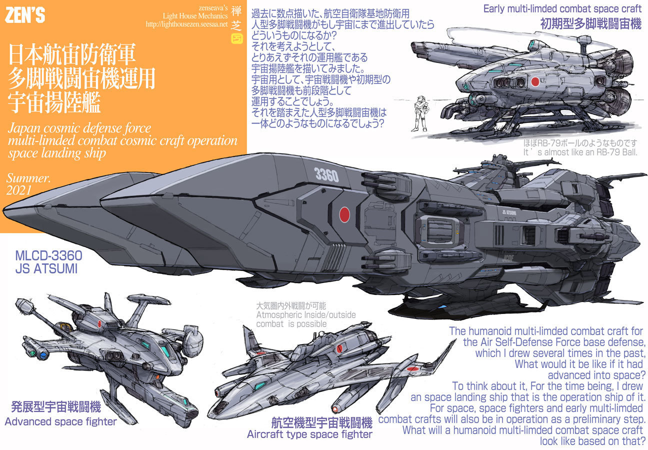 日本航宙防衛軍 宇宙揚陸艦 Japan Cosmic Defense Force Space Landing Ship: LightHouse